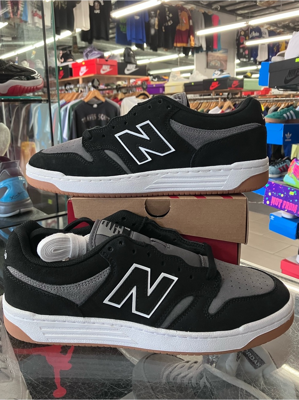 New Balance Numeric 480 Black Grey Size 11